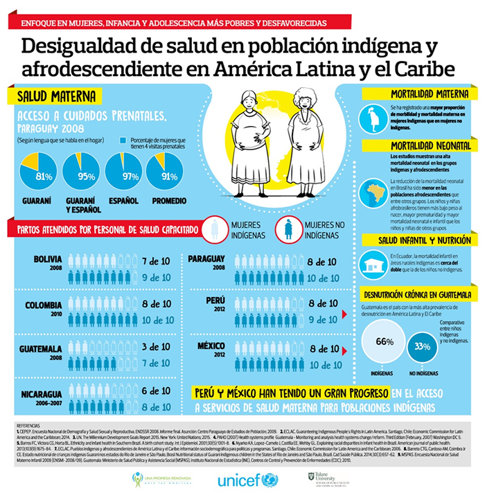 INFOGRÁFICO - Desigualdad en salud en población indígena y afrodescendiente en América Latina y el Caribe